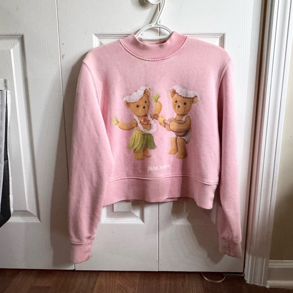 Palm Angels Pink Teddy Bear Sweatshirt